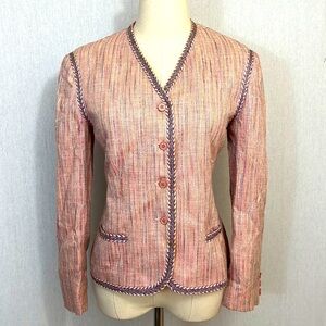 Vintage Devon Hall Neiman Marcus pink jacket blazer size 10